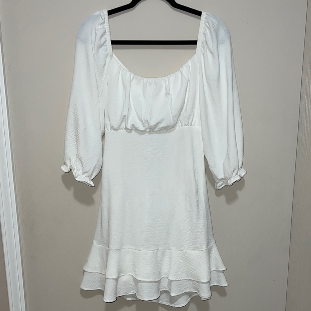 Juniors' Speechless Long Sleeve Tiered Babydoll Dress